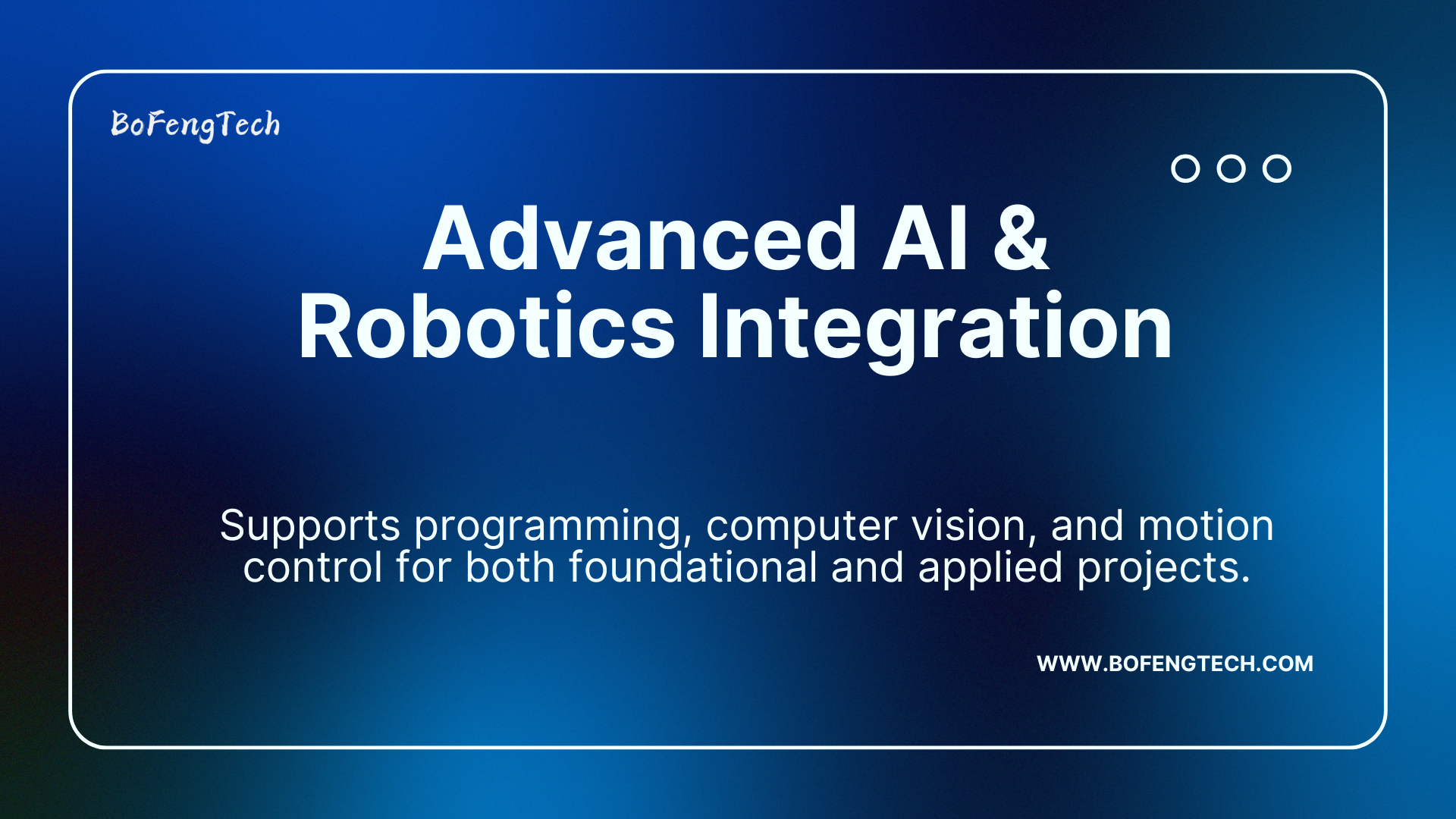 Education Solutions 20 Advanced AI & Robotics Integration